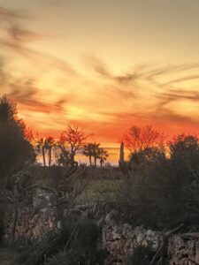 Sonnenuntergang im Winter auf Mallorca